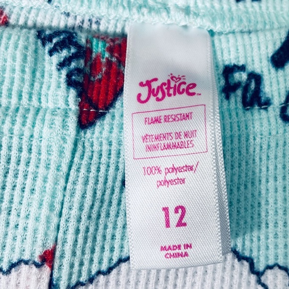 COPY - [GIRLS] Justice Fa La La Llama Holiday Christmas Pajamas PJ Set Size 12 - Picture 4 of 4